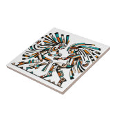 Indiaanse Kokopeli dansers kunst Tegeltje (Zijkant)