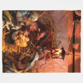 INDIAANSE KRIJGER FLEECE DEKEN (Voorkant (Horizontaal))