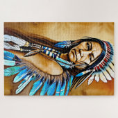 Indiaanse Native American Woman Shaman Legpuzzel (Horizontaal)