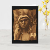 Indiaanse Oorzaak Warrior 1910 Kaart (Gele Bloem)