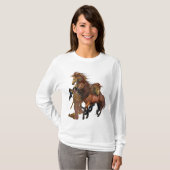 Indiaanse prinses en hengsten Shirt (Voorkant volledig)