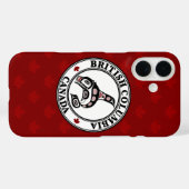 Indiaanse rode zwarte Haida Killer Whale Case-Mate iPhone Case (Achterkant (horizontaal))