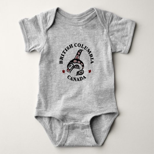 Indiaanse rode zwarte Haida Orca Killer Whale Romper (Voorkant)