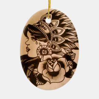 indiaanse sierplant keramisch ornament
