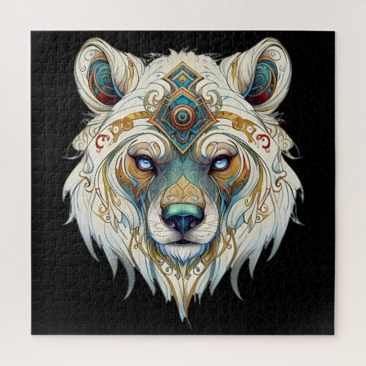 Indiaanse Spirituele wolf Legpuzzel (Verticaal)