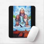  indiaanse stamhoofden indianen muismat (Met muis)