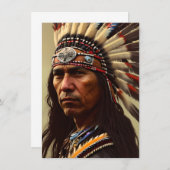 Indiaanse thuiskomst bedankkaart (Voorkant / Achterkant)