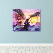 Indiaanse thuiskomst canvas afdruk (Insitu (Houten vloer))