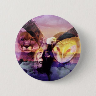 Indiaanse thuiskomst ronde button 5,7 cm