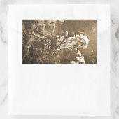 Indiaanse Ute Sioux Vintage Rechthoekige Sticker (Tas)