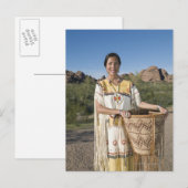 Indiaanse vrouw in traditionele kleding briefkaart (Voorkant / Achterkant)