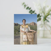 Indiaanse vrouw in traditionele kleding briefkaart (Staand voorkant)
