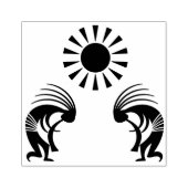 Indiaanse Zuidwesterse Kokopelli Rubberstempel (Afrduk)