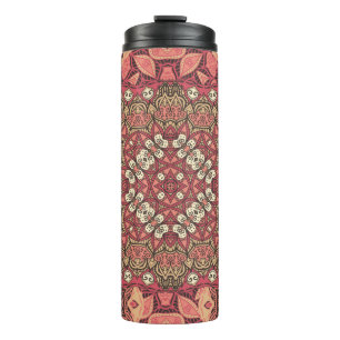Indiaas abstract medaillonpatroon. Boho en zigeune Thermosbeker