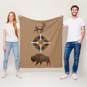 Indiaas-Amerikaanse Mandala Dekbed Fleece Deken