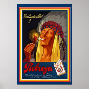 Indiaas Chief Cigarette Ad Poster 13 x 19