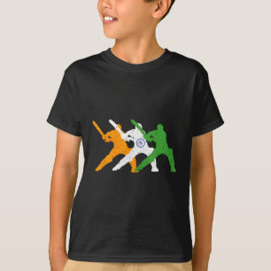 Indiaas Cricketteam Cricketer Fan Tsmen Vlag Van I T-shirt