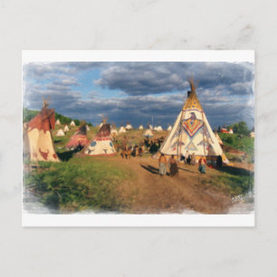 Indiaas dorp briefkaart