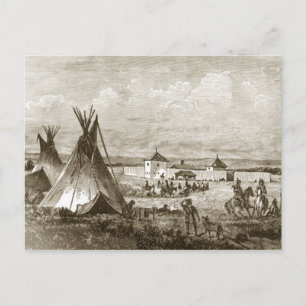 Indiaas dorp briefkaart