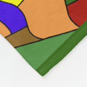 Indiaas dorp fleece deken (Hoek)