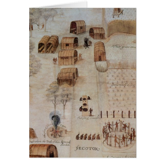 Indiaas dorp Secoton (Voorkant)