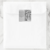 Indiaas dorp Secoton Vierkante Sticker (Tas)