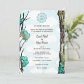 Indiaas hindoe bruiloft paar Afbeelding vlinder Kaart (Staand voorkant)