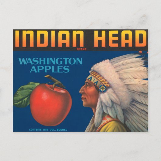 Indiaas hoofd briefkaart (Voorkant)