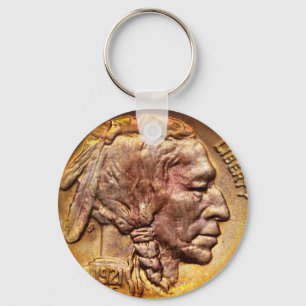 Indiaas hoofd nikkelmuntcollector Sleutelhanger