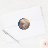 Indiaas hoofd ronde sticker (Envelop)