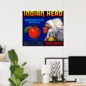 Indiaas hoofd Washington Appels Poster (Thuiskantoor)