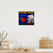 Indiaas hoofd Washington Appels Poster (Keuken)