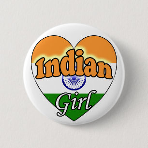 Indiaas meisje ronde button 5,7 cm