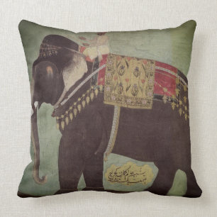 Indiaas/Mughal Elephant Green Sierkussen