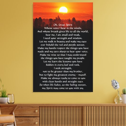 Indiaas nationaal gebed canvas afdruk (Insitu (Woonkamer))