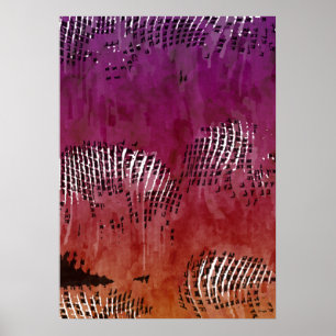 Indiaas Night Abstract Art Poster