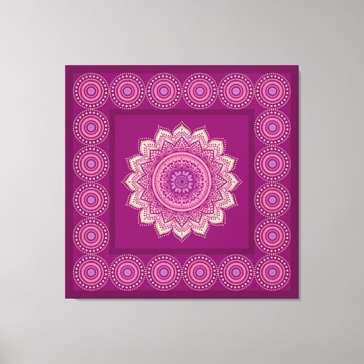 Indiaas ornament canvas afdruk (Voorkant)