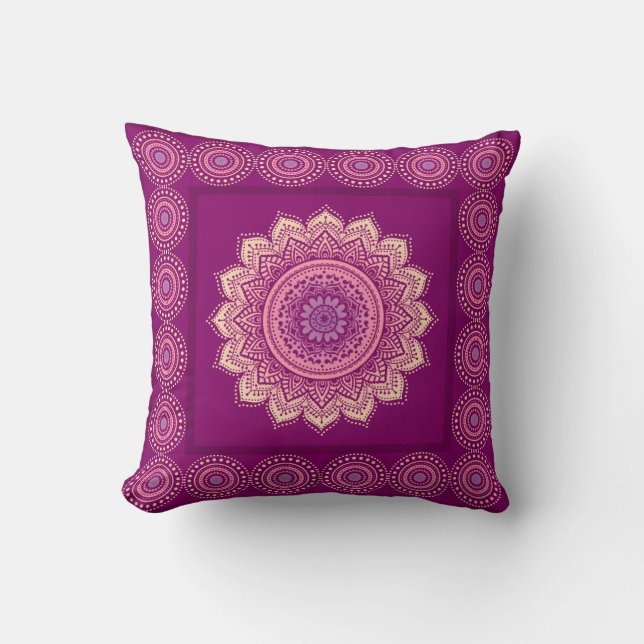 Indiaas ornament kussen (Voorkant)
