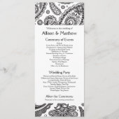 Indiaas Paisley Wedding Programme Programma (Voorkant)