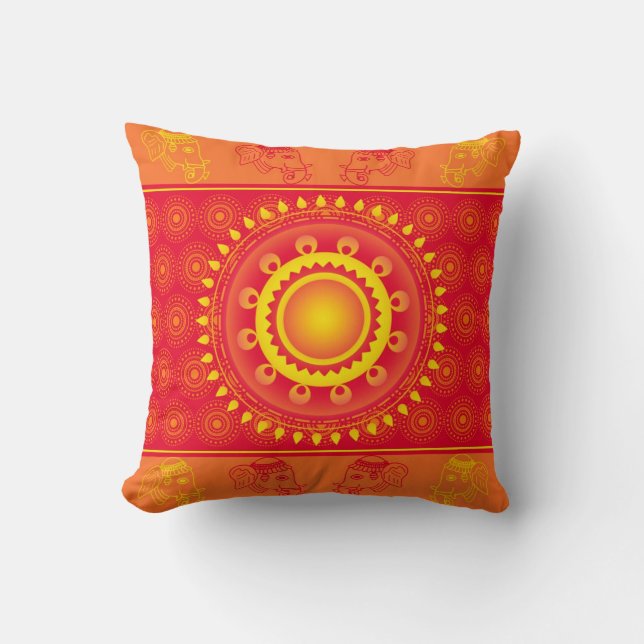Indiaas patroon kussen (Voorkant)