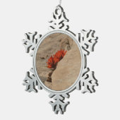 Indiaas penseel in Rocks bij Zion Tin Sneeuwvlok Ornament (Rechts)