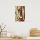 Indiaas Sitar String Instrument Poster (Keuken)