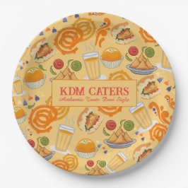 Indiaas Street Food Pattern Kleurrijke Feestelijke Papieren Bordje