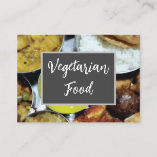 Indiaas Vegetarisch Voedsel Visitekaartje