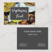 Indiaas Vegetarisch Voedsel Visitekaartje (Voorkant / Achterkant)