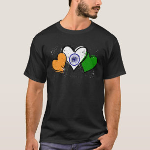 Indiaas Vlag Hart Pride Indiaas Hart T-shirt
