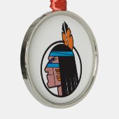 Indiaas Warrior Head Metalen Ornament (Rechts)