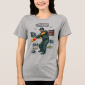 Indiaase software engineer codeur speelt cricket U Tri-Blend Shirt (Voorkant)
