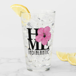 Indialantiel HOME roze hibiscus Glas