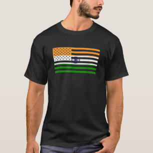 Indian American Flag America India Verenigde State T-shirt
